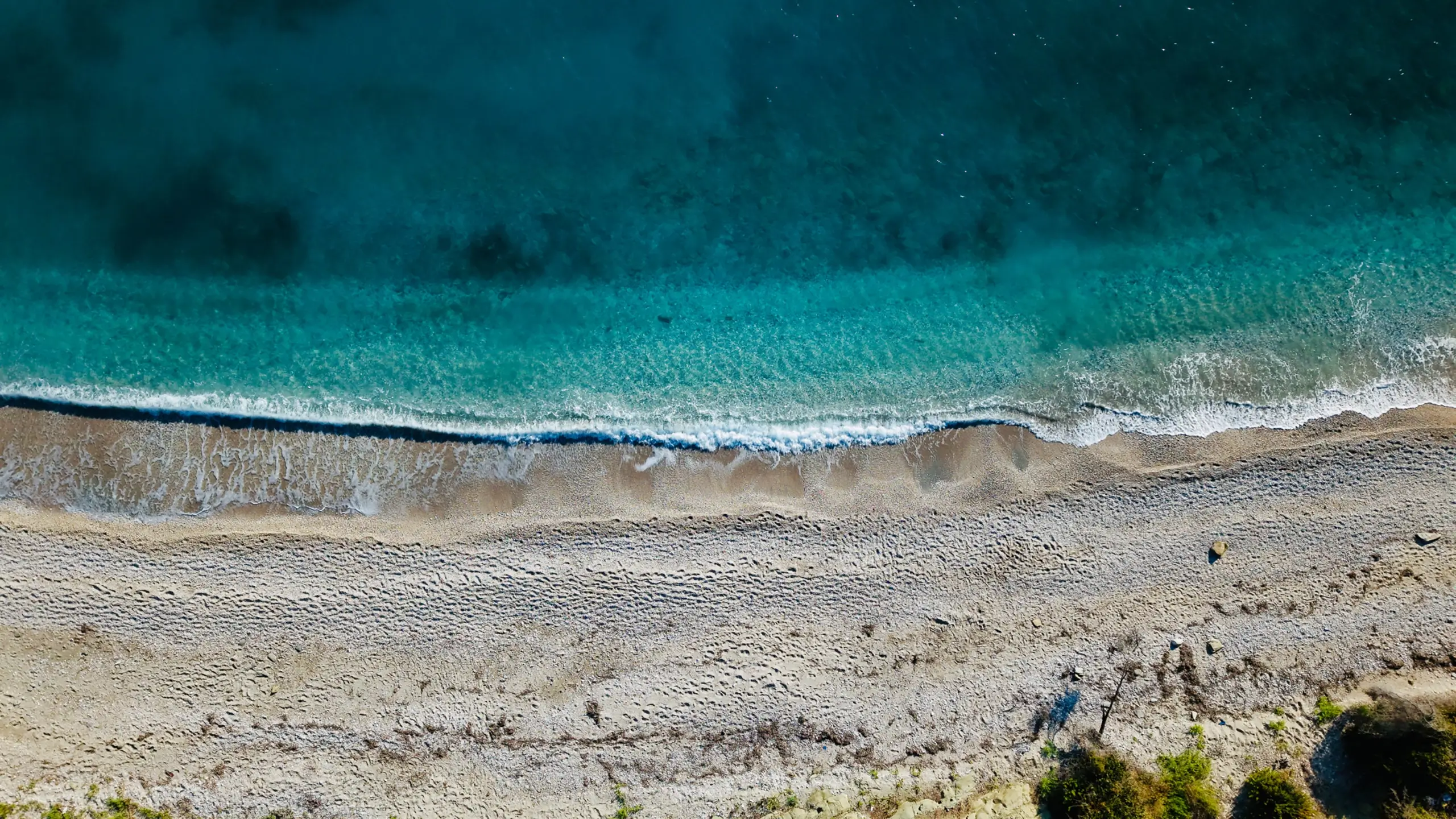 View of Livadhi beach from the castle of Himara